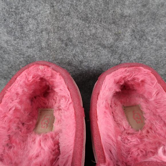 Ugg Shoes Womens 10 Dakota Slipper Moccasin Leather Plush Comfort Pink Slip On - Picture 5 of 14